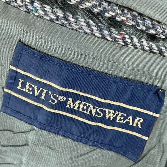 Vintage Levi's menswear wool Blazer Mens 42 gray 2801 - Picture 6 of 11
